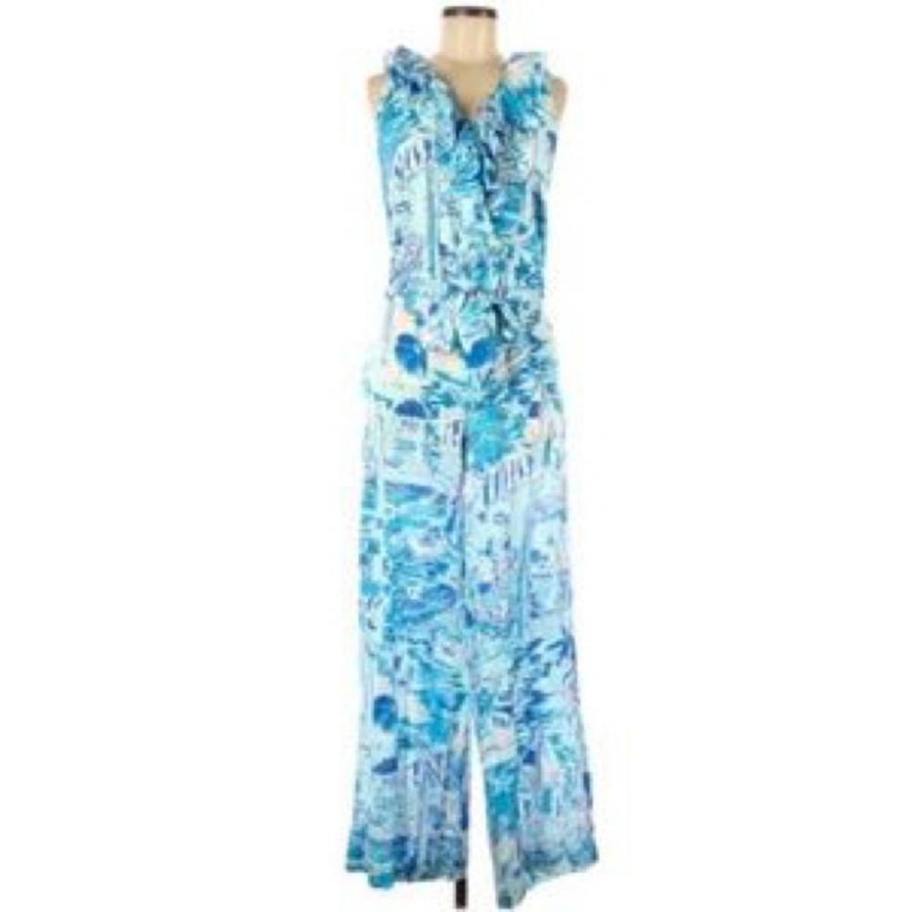 Lilly Pulitzer Fresh Catch Silk Jumpsuit